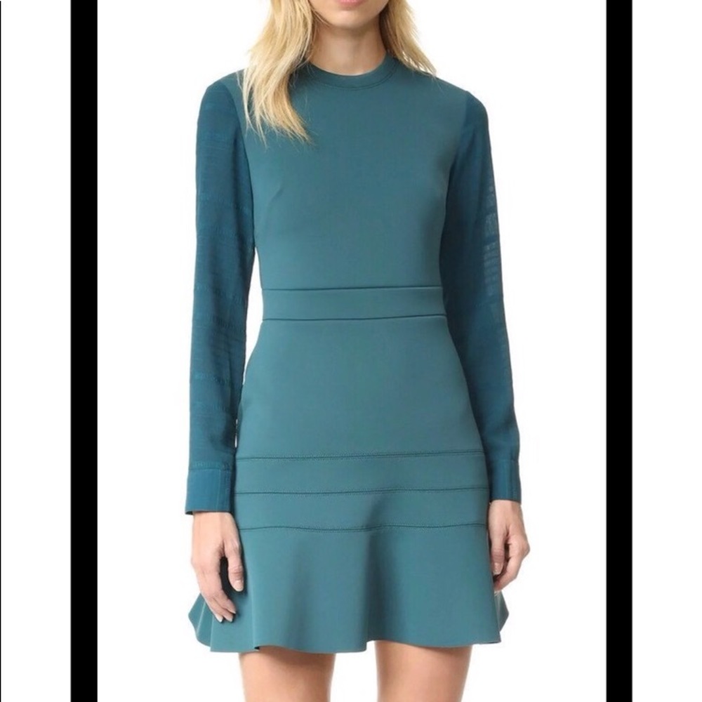 Fingers keepers Dress long Sleeve Green